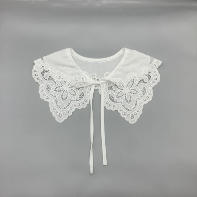 Elegant Hollow Out Lace Floral Pattern Removable Collar Shirt Sewing Supplies Lace Collar Shawl Wedding Dress Supplies Dropship