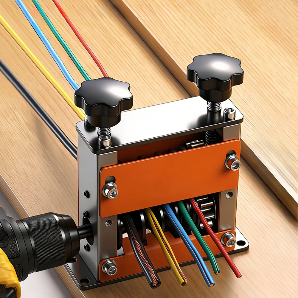 

Wire Stripping Machin Manual + Electric Drill Dual-Use 6-Hole Wire Stripper for 1-17mm Diameter Scrap Waste Copper Wires