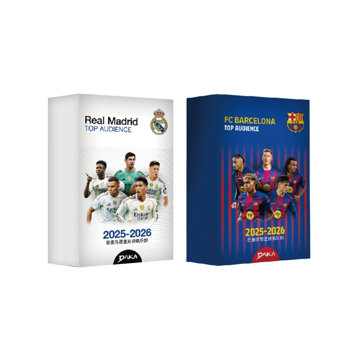 応援グッズ #6 FC Barcelona-Real Madrid DAKA 25-26 TOP AUDIENCE Real Madrid Team Box, Barcelona & Real