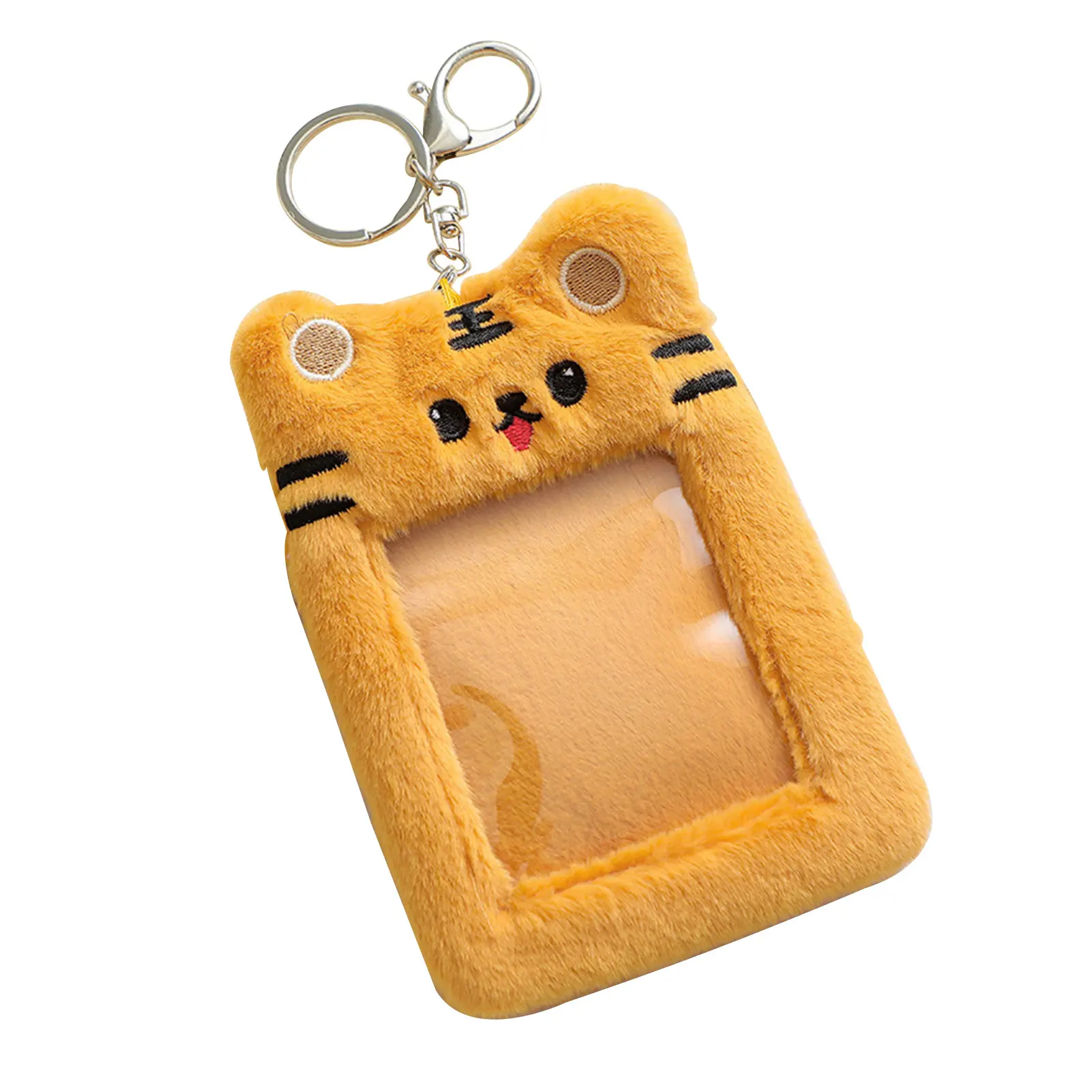 Estojo protetor com chaveiro macio do luxuoso para crianças, suporte do fotocard, exposição bonito, papelaria dos desenhos animados, anti risco, presente da coleção