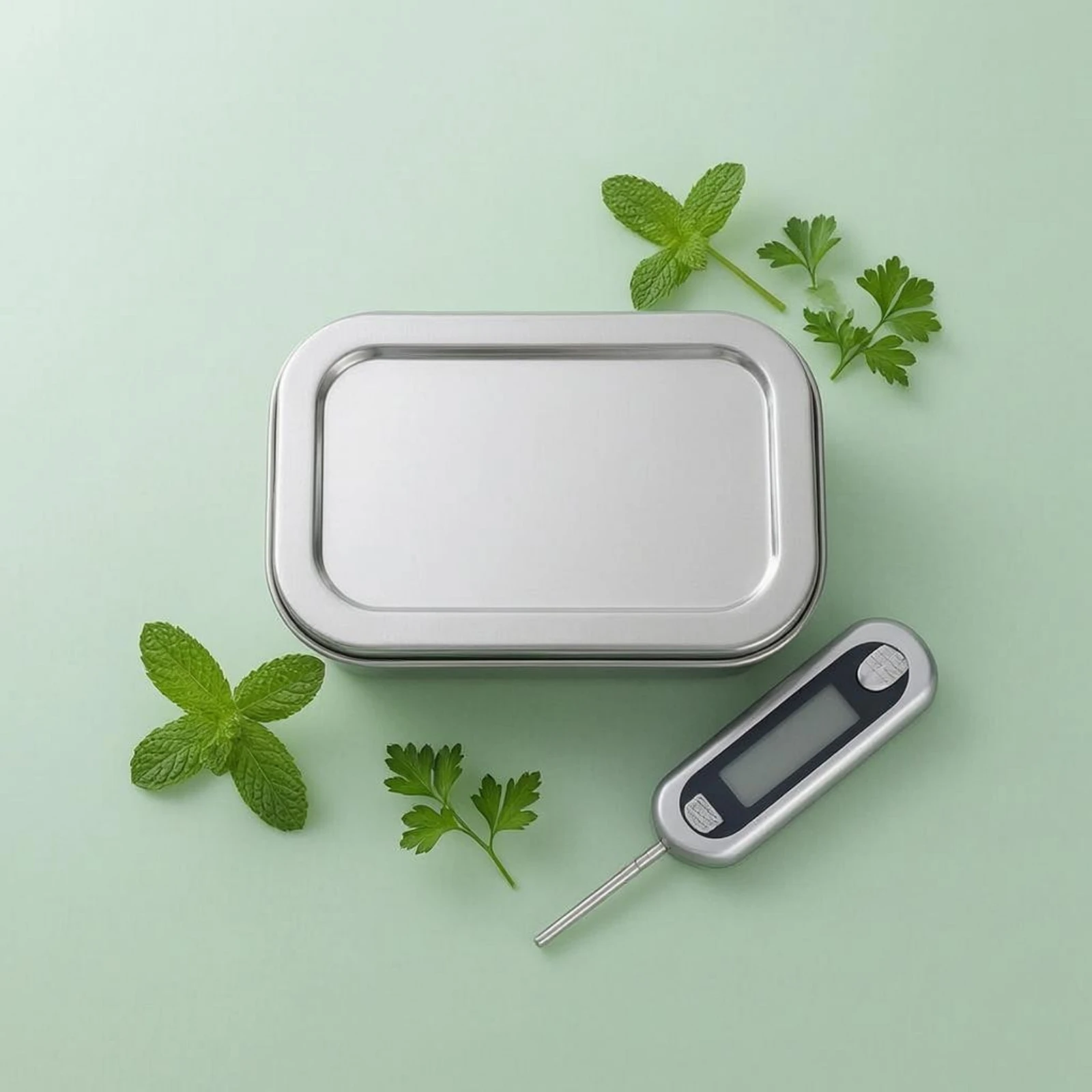 

Lidded Food Sample Box Nested Design Stainless Steel Sample Box Square Lidded Container Easy to Clean Airtight Food Container
