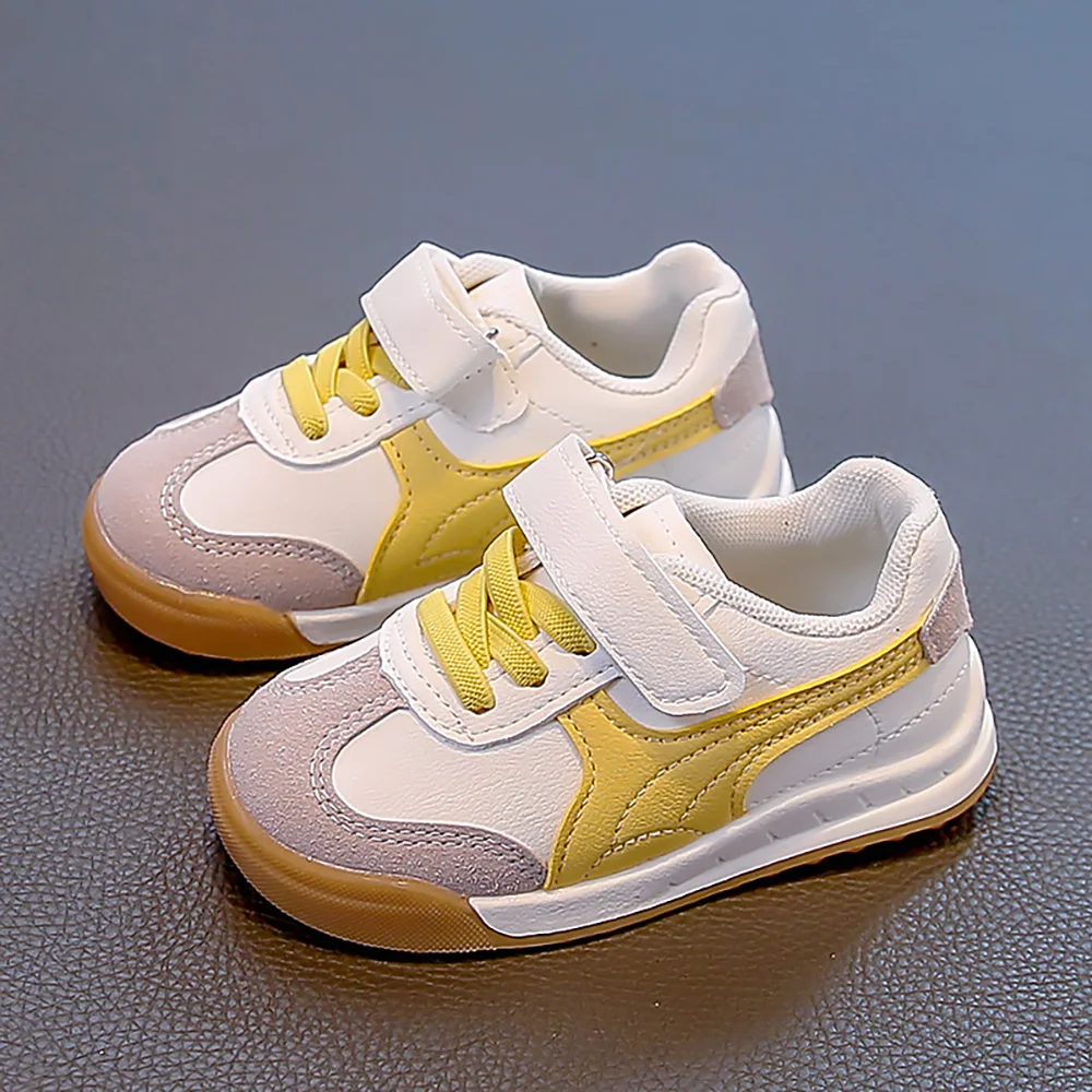 

Autumn Sport Shoes For Children PU Leather Waterproof Boy's Girl's Tennis Shoes Soft-soled Anti-slippery Kid's Sneakers Footwear