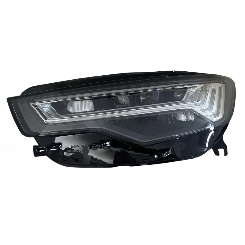 For Audi A6L C7 2012-2018 Headlight Assembly, C8 Matrix Style 5-Bar Sequential Turn Light, Xenon to Retrofit