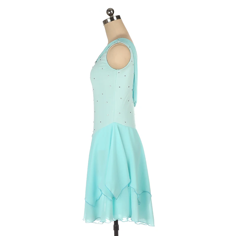 Hot Sale Girls Sleeveless Latin Ballet Dress Rhythmic Gymnastics Tights Woman Figure Skating Dress view 2