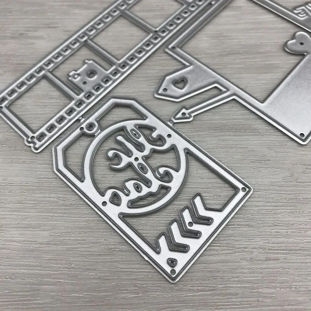 1 قطعة قوالب القطع المعدنية قطع يموت قالب بطاقة الصورة الديكور قصاصات ورقية الحرفية شفرة لكمة الإستنسل يموت #5