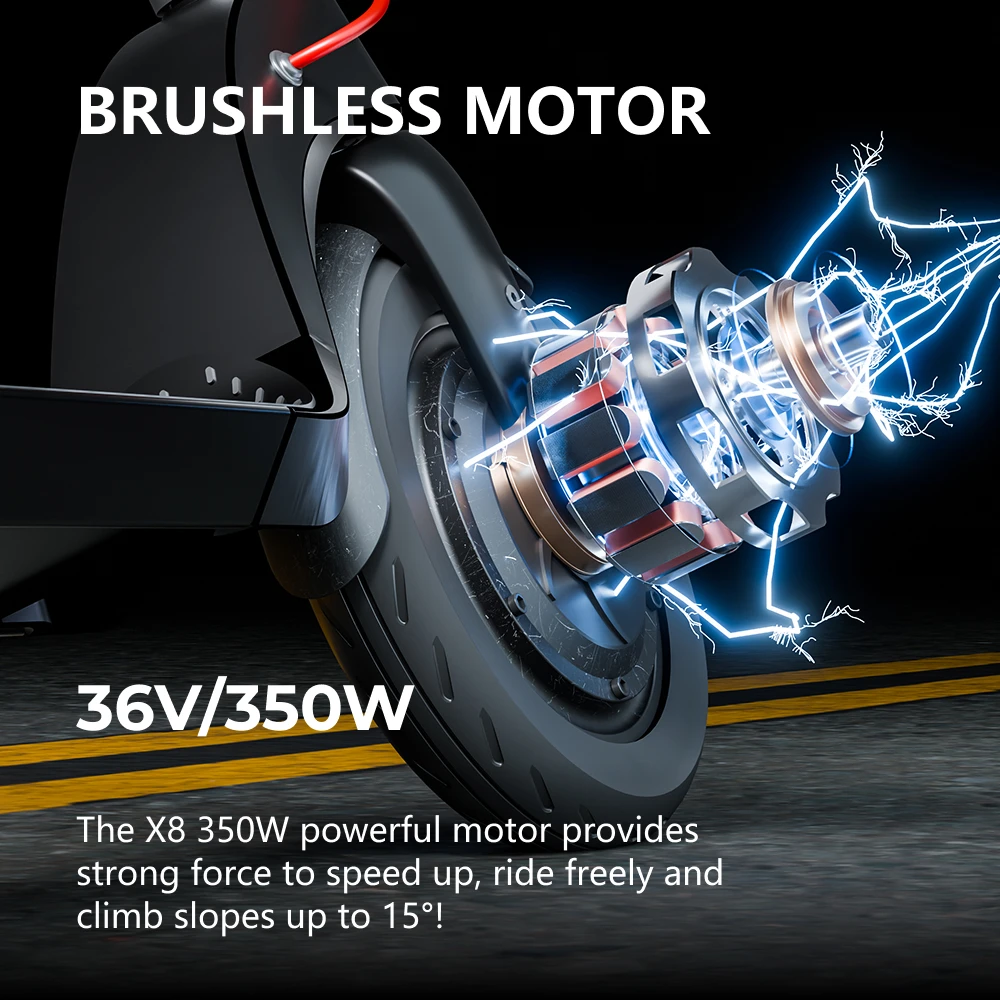 HX X8 e سكوتر 350 واط سكوتر كهربائي سكوتر كهربائي قابل للطي 10 بوصة الكبار ركلة سكوتر 10AH E الدراجات البخارية Escooter