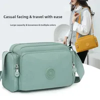 Fashionable New Ladies Single Shoulder Crossbody Bag Stylish Versatile Simple Small Square Waterproof Nylon Fabric Bag Amagi