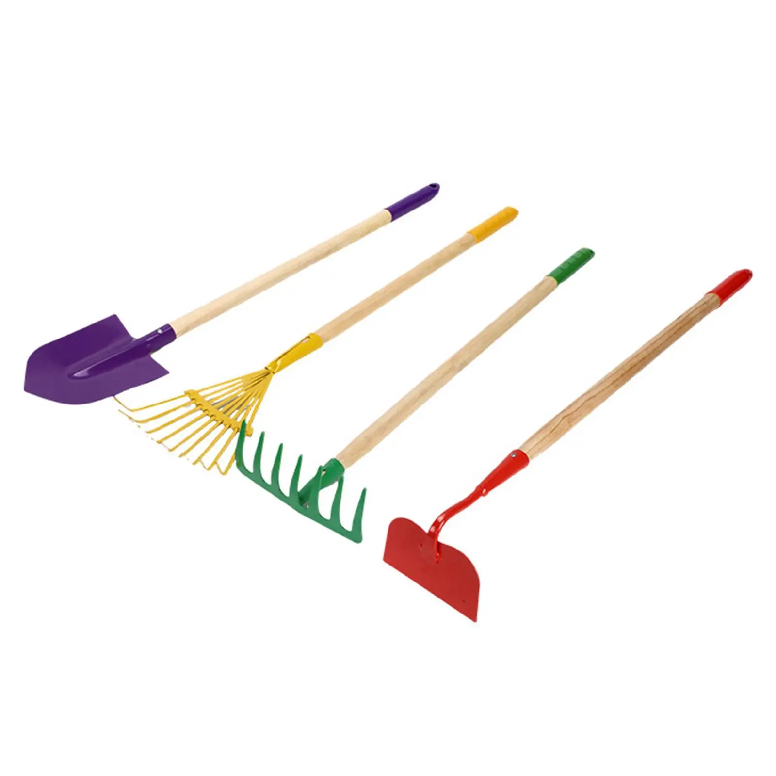 4 Pieces Small Gardening Tools Rake Spade Hoe Set Flower Bed Beach Snow Field Toys Garden Spade Practical Portable