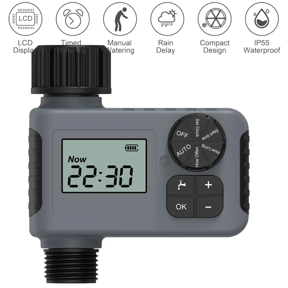 

BSP/NPT Automatic Watering Timer for Garden Outdoor Lawn Sprinkler Waterproof Programmable Intelligent Irrigation Controller