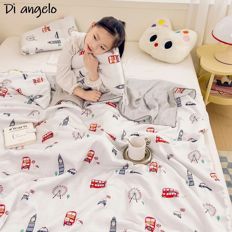 Children's Printed Quilted Comforter, Mechanical Wash Quilt, Comfortable Quilt, Air Conditioning, Bedspreads, Spring, Summer, #/