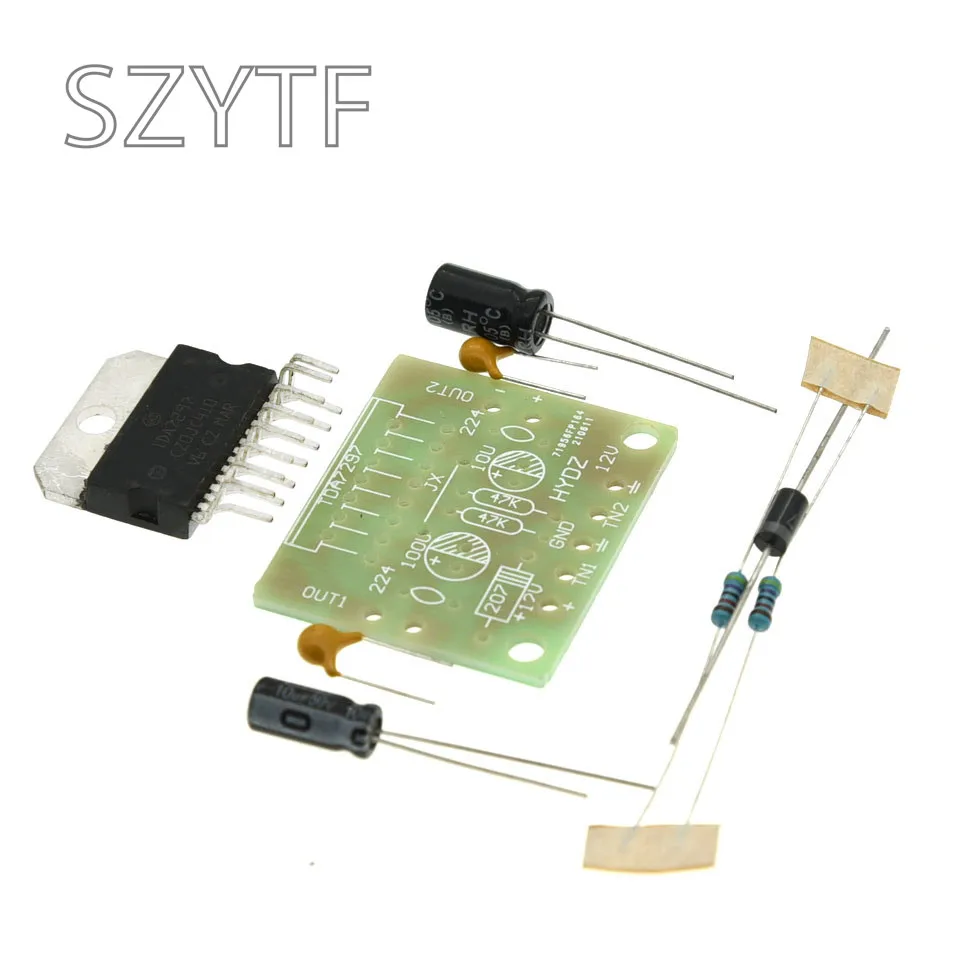 TDA7297 12V Pure DC Power Amplifier Board Parts Level After 2 15W+15W Dual Channel Electronic DIY Kit