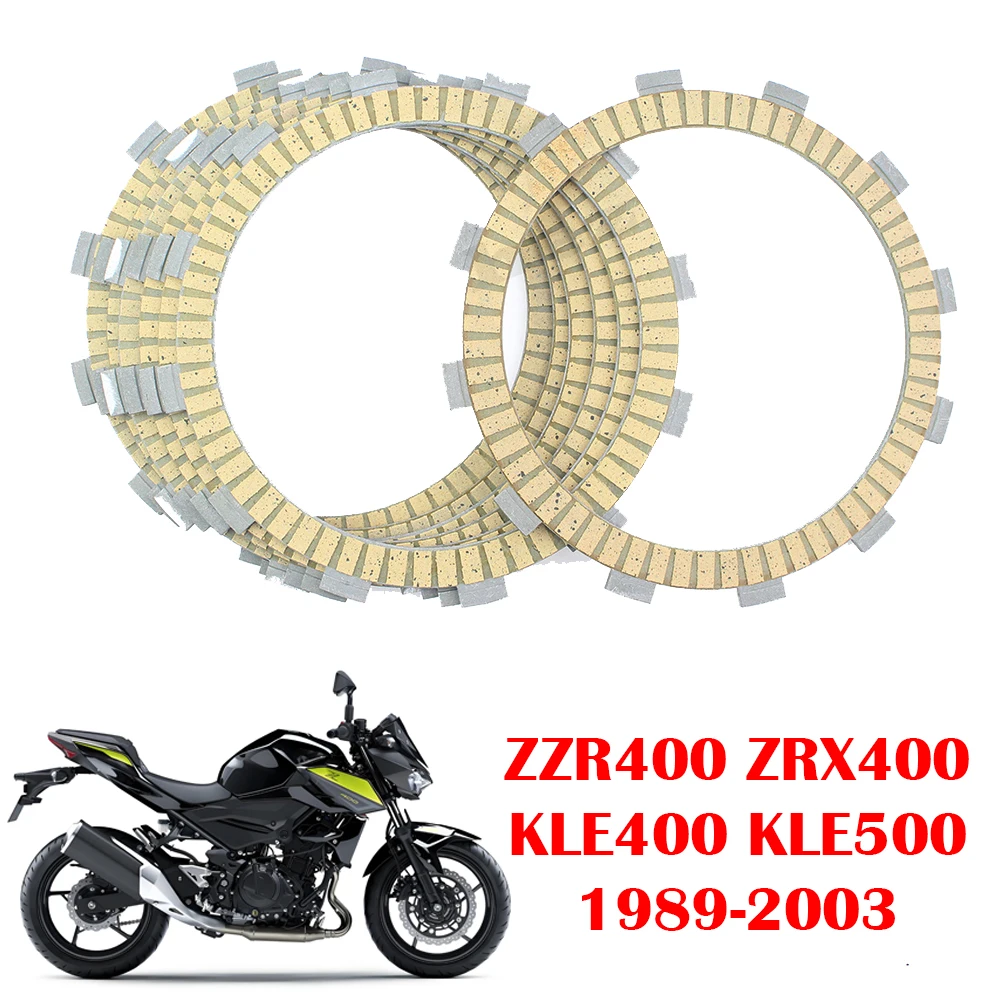 

Motorcycle Engine Parts 7Pcs Clutch Friction Plates Kit For Kawasaki ZZR400 ZRX400 KLE400 KLE500 1989-2003