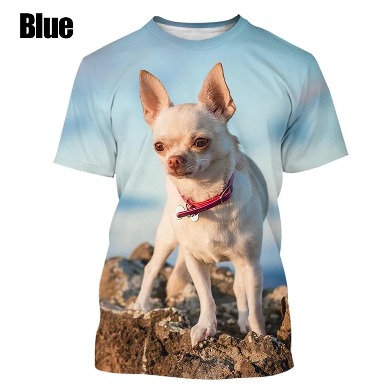 

2024 New 3D Animal Print T Shirt Cool Hip-hop Street Round Neck T-shirt Cute Dog Men Graphic Tshirts Women Tee Tops Clothes