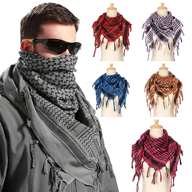 Tactical Desert Scarf Wrap Shemagh Head Neck Scarf Keffiyeh Scarf Wrap For Men And Women