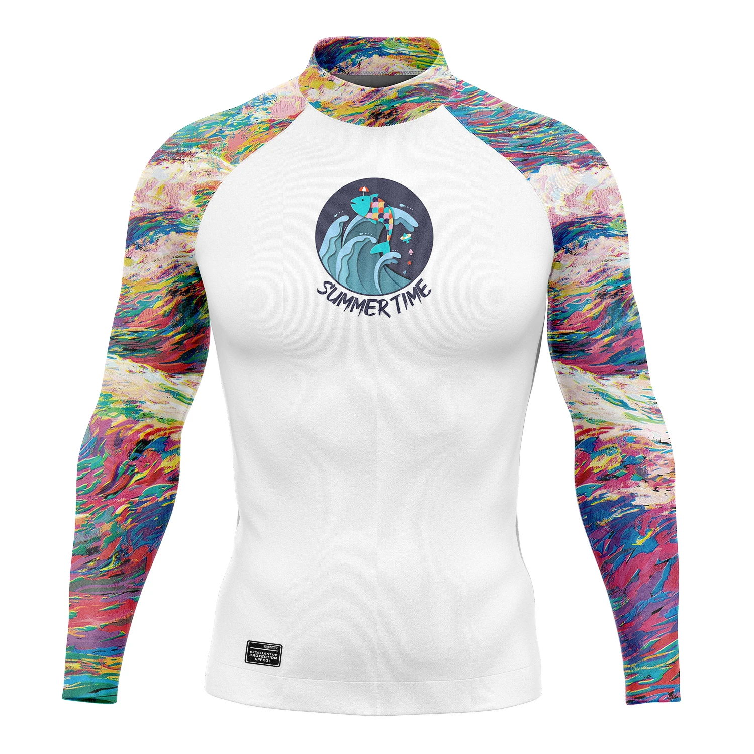 Surfen Leven Mannen Lange Mouw Surf Shirt Rashguard Uv Bescherming Strand Sunwear Badmode Upf Gym Kleding