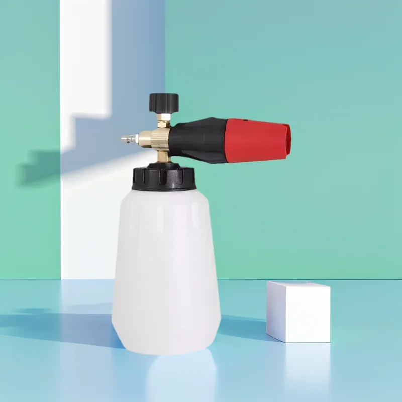 

Adjustable Nozzle Foam Cannon, 1L Thick Bottle, 1/4 Quick Connect, for Pressure Washers, Battery-Free，Pressure Wash Foam Cannon
