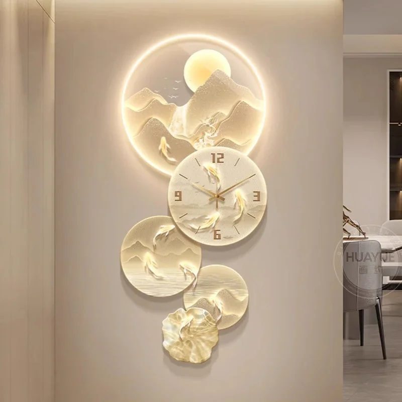 Led Digital Wall Clocks Luxury Restaurant Nordic Minimalist Mechanism Wall Watch Living Room Relogio De Parede Home Decoration