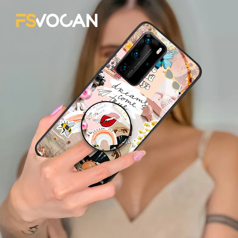 Graffiti Street Art Phone Holder For Honor 50 10X 10 10i 30 Plus 8X 9X Nova 5T Mate 20 Lite Huawei P30 P40 P20 Lite E Pro Case