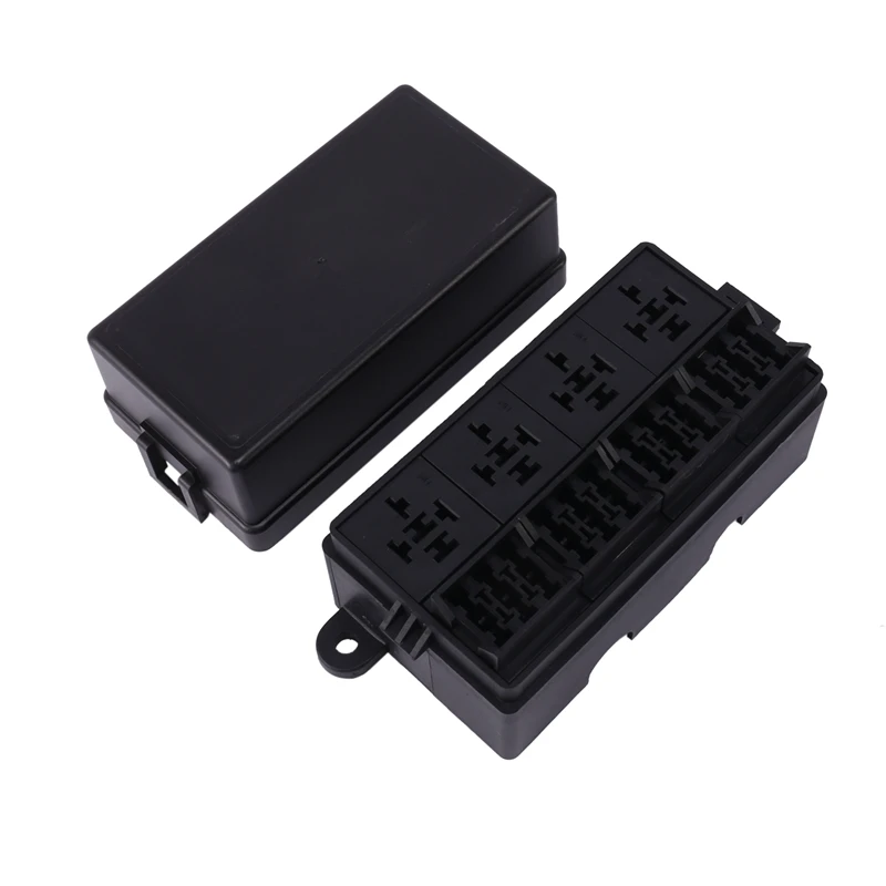 12 Way Blade-Fuse Holder Box With Spade Terminals With Fuse 12V 40A Relays For Car Truck Trailer And Boat