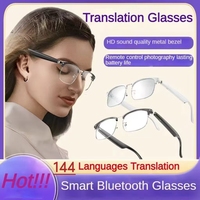 Smart Bluetooth Translator Glasses 144 Languages Real-time Translation Can Anti Blue-ray With Battery Life 6h Translation Device