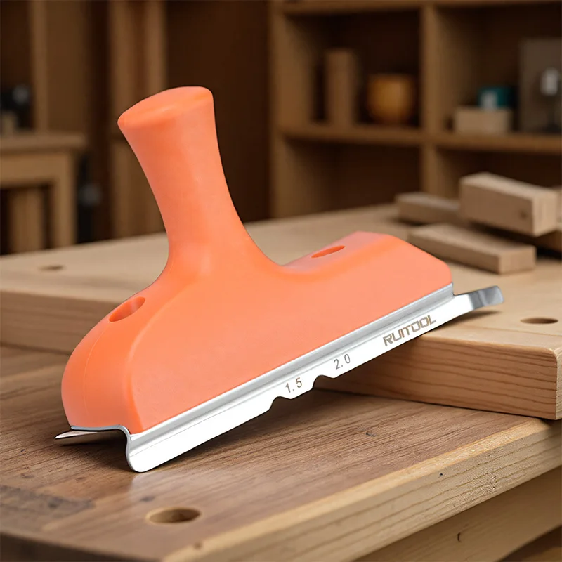 Aparador de bordas de plástico portátil durável para carpintaria com lâmina de aço para madeira PVC, ABS e folheado