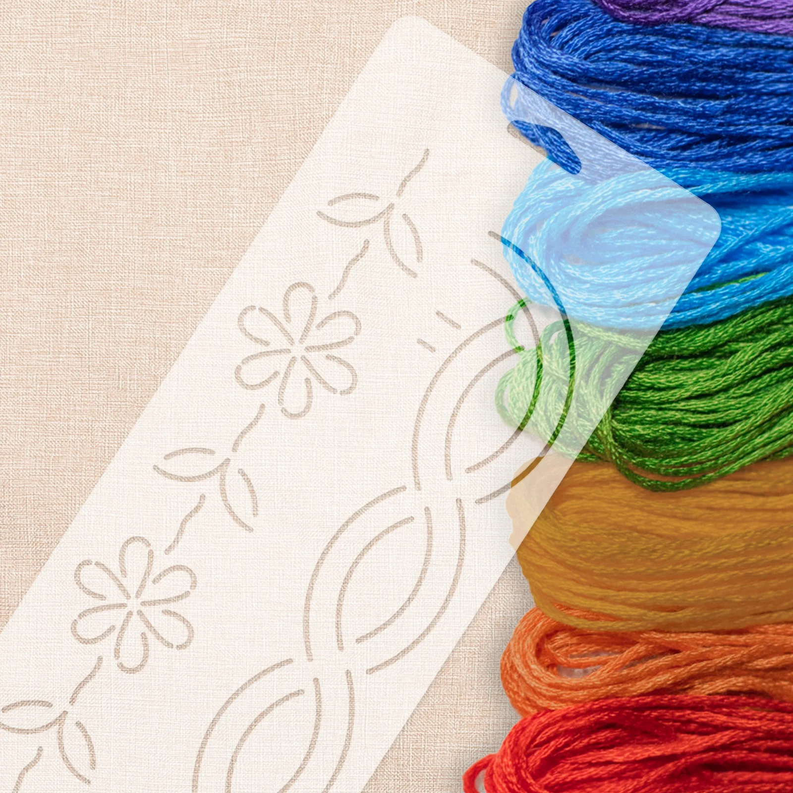 

2pcs Cross Stitch Transparent Plastic Stencils For Embroidery Patchwork Sewing Projects Diy Craft Quilting Templates Sewing