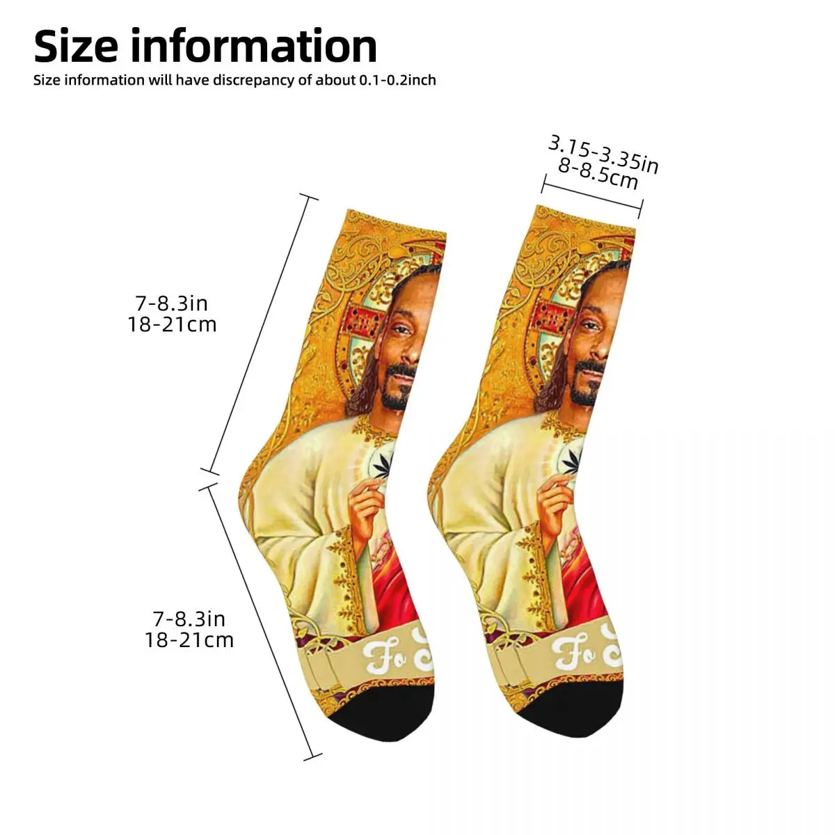 Saint Jesus Snoop Dogg-Calcetines Unisex de invierno, Hip Hop, Happy, Street Style Crazy