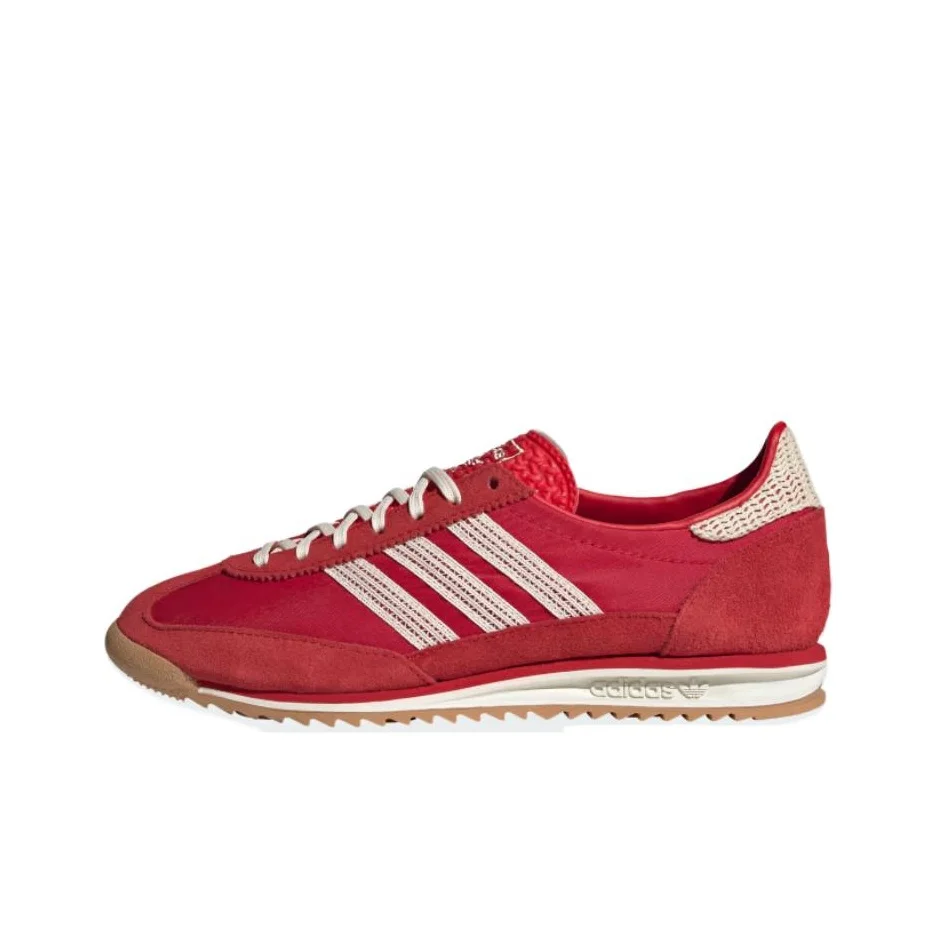 Adidas Originals SL 72 Textile, Leather Low top Casual Shoes Women's Red JI2746