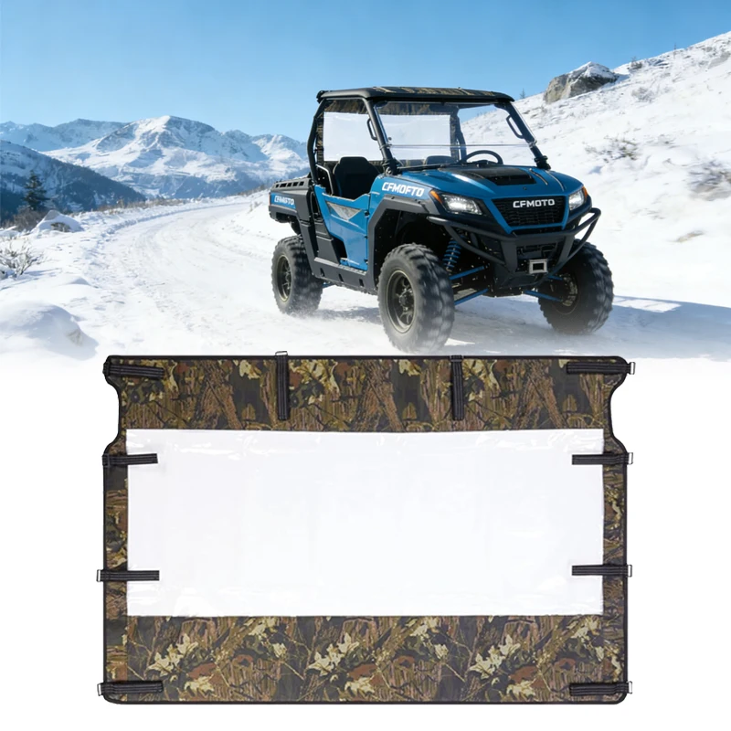 

UTV Soft Rear Windshield Clear PVC Window Wind Dust Protector Easy Install For Yamaha Rhino 450/660/700 Massimo Polaris Ranger