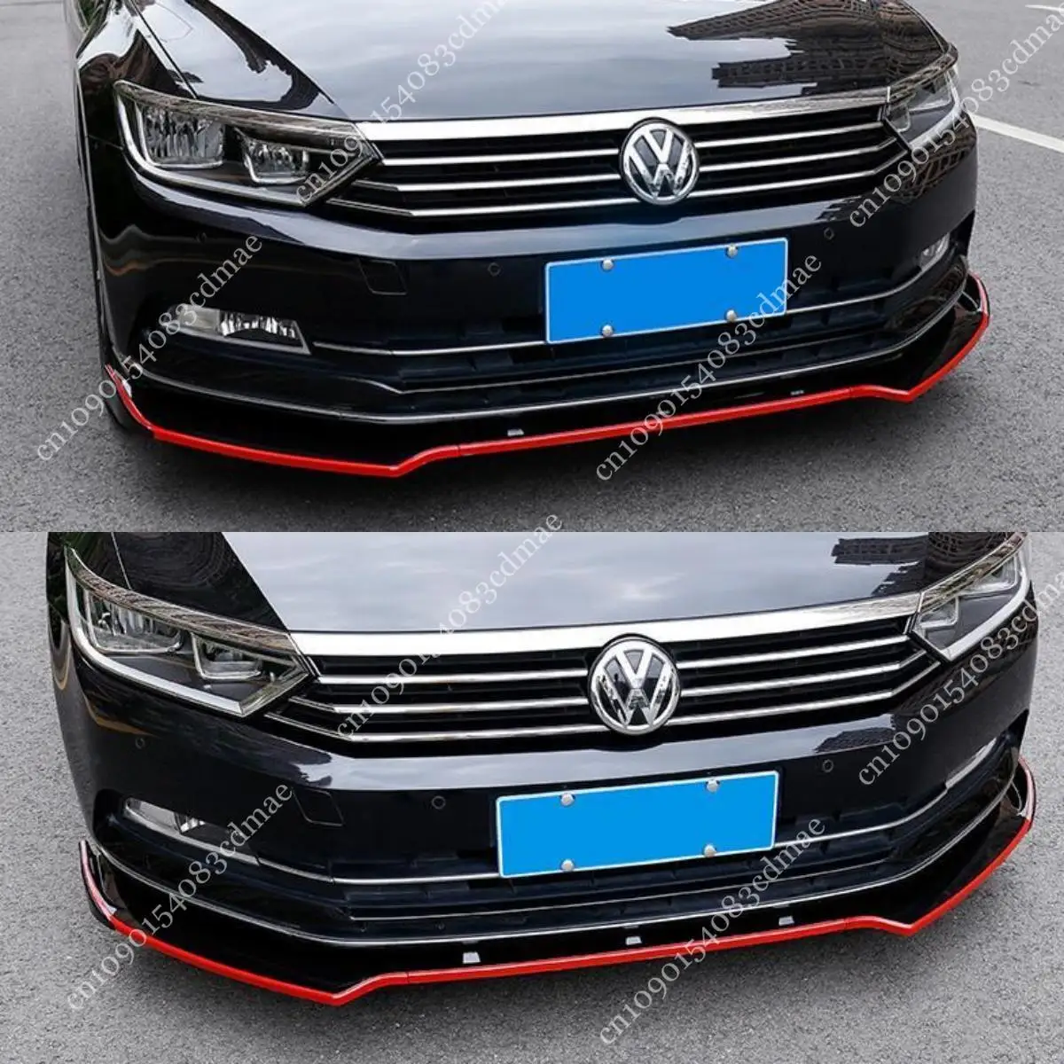Front Bumper Lip For Volkswagen Passat B8 2014-2019 Modified Shovel Protective Encircling Spoiler Splitter Diffuser Body Kits