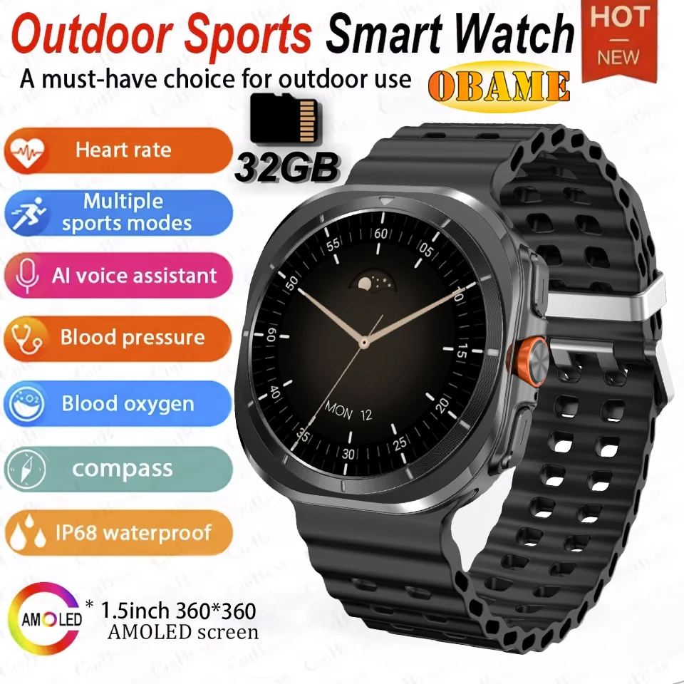 

DT Watch Ultra 47mm Smart Watch It Supports Wireless Charging Bluetooth Calling And Local Music Playback With 32GB Of Storage