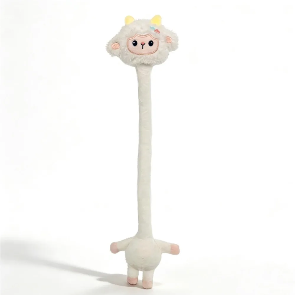 

Funny Design Long Neck Cat Plush Keychain White Color Cute Style Sheep Bag Pendant Creative Gift 40CM Schnauzer Plush Pendant
