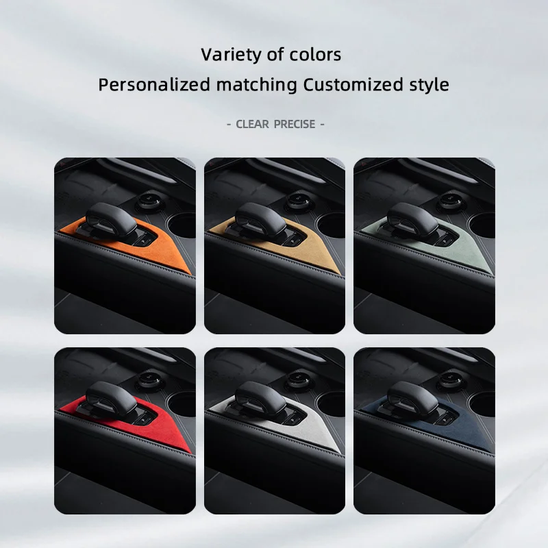 

For ZEEKR 001 2024 2025, Alcantara Suede Interior Overlay Central Console Gear Shift Panel Trim Gears Frame Car Accessories
