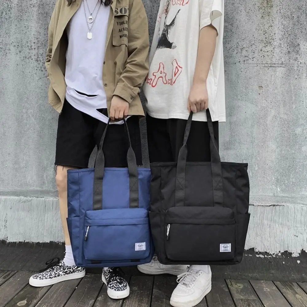 

Japanese Fashion Waterproof Men Shoulder Bag Big Capacity Casual Bag Women Tote Bag Simple Commuting Women's Handbags Schoolbag