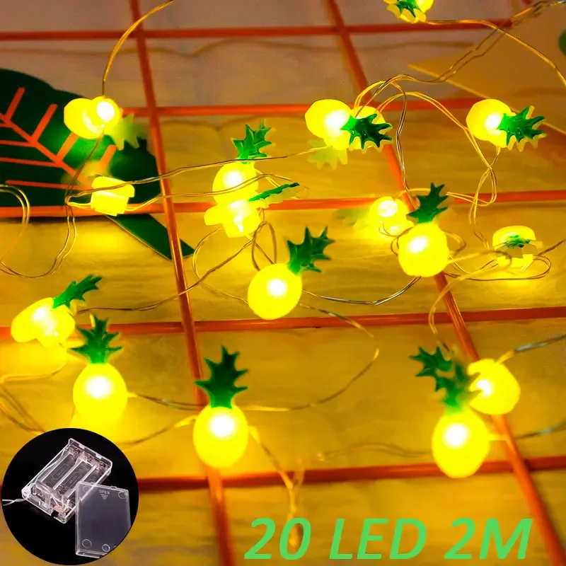 2m Flamingo 20 LED String Lights for Hawaii Party Decor - Tropical Wedding Birthday Festival Lamps