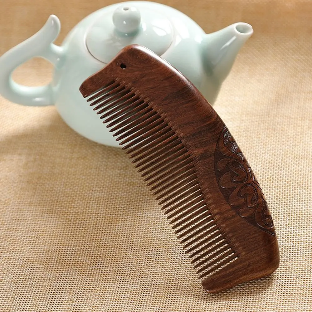 Anti-static Hair Comb Hair Brushing Delicate Beard Comb Handcrafted Fine Tooth Sandalwood Comb Hair Care Tool Beauty Accessories