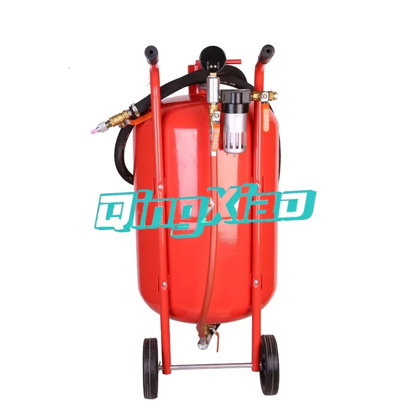 Mobile Sandblasting Machine Small High-pressure Dry Rust Removal Manual Sandblasting Machine Sandblasting Can for Descaling