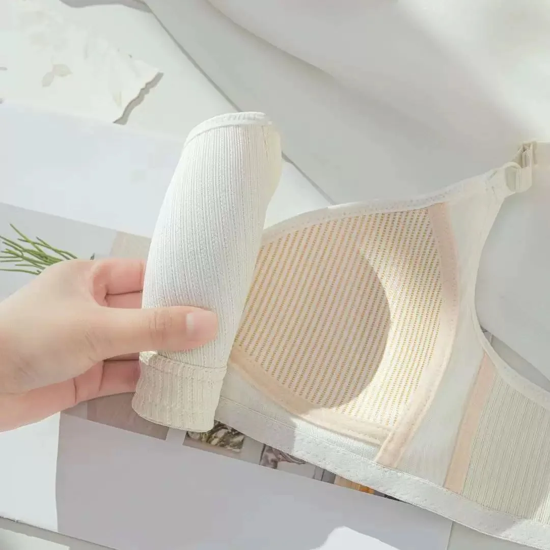 

1 шт., однотонные беспроводные бюстгальтеры для девочек, бесшовные бюстгальтеры пуш-ап, удобное V-образное нижнее белье, студенческое нижнее белье с чашкой AB, интимное белье