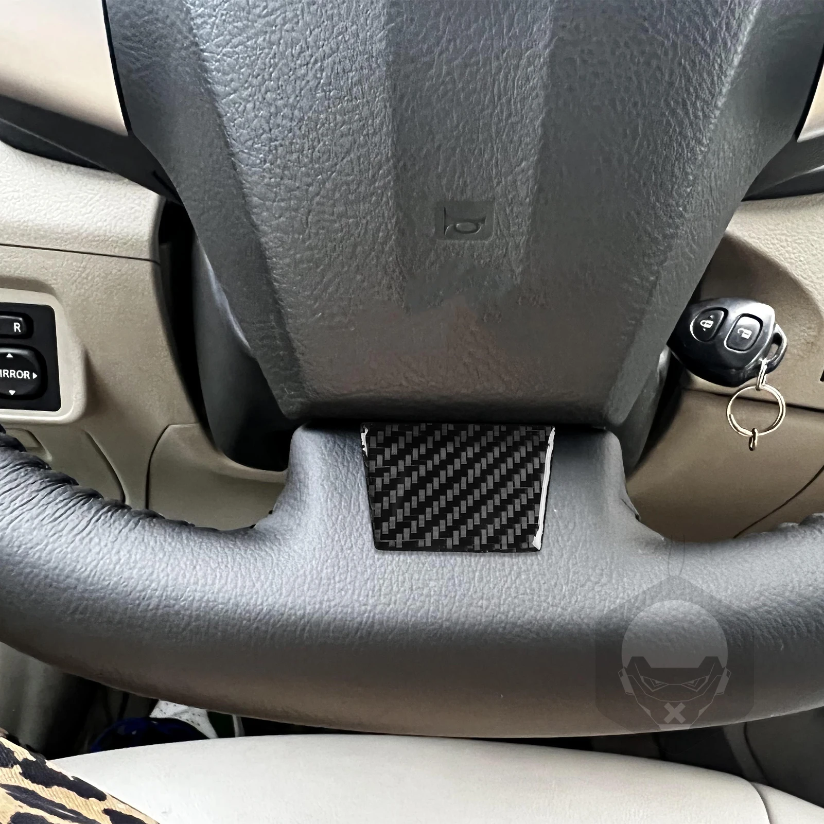Carbon Fiber Car Accessories Driver Wheel Chin Modified Interior Trim Cover Soft Sticker For Toyota Corolla 2007 2008 2009-2013