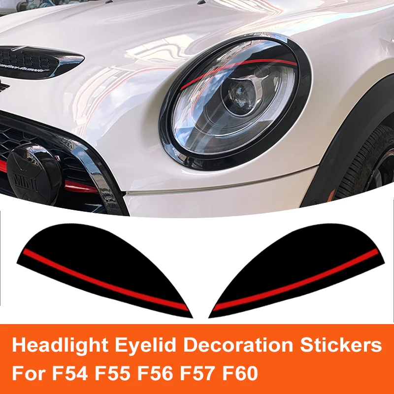 

Car Headlight Eyelid Light Eyebrow Lamp Decoration Stickers For Coope r S Club F 54 F 55 F 56 F 57 F 60 Country Accessories