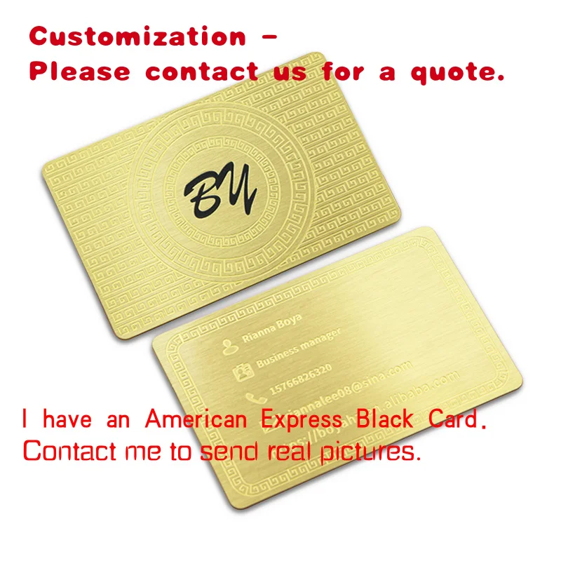 

custom.Custom Stainless Steel Metal Luxury Visiting Card Matte Black Vip Member Laser Engraving Metal Business Card With L