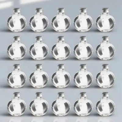 

20Pcs Screw-Top Bulb Plastic Bottles Clear Pet Containers for Romantic Wedding Decor Party Favors Home Decoration