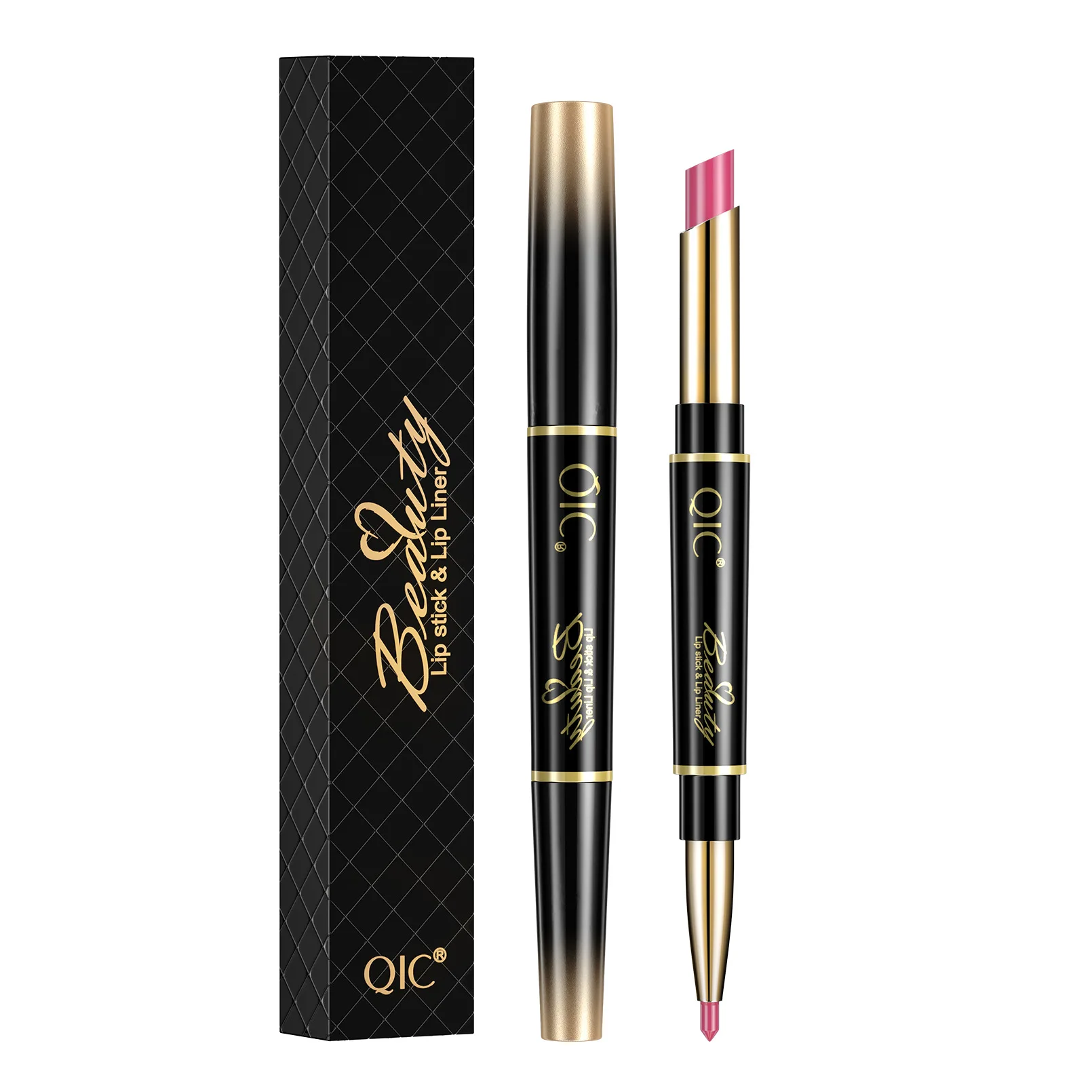 

Waterproof Long Wear Fade Proof Double Head Lipstick Pen 2 in 1 Pigmented Slim Tube Lip Liner for Perfect Lip Definition Beauty