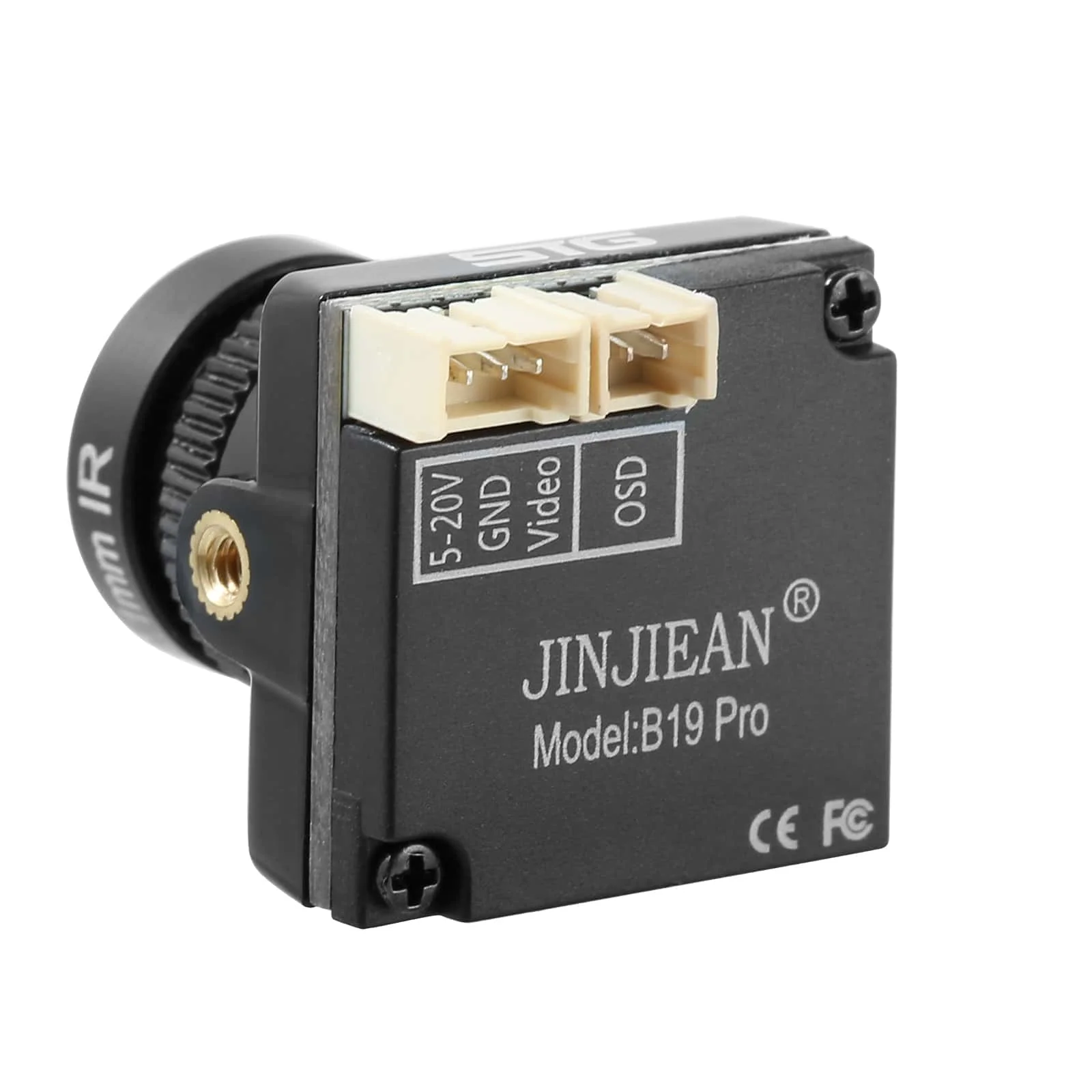 JINJIEAN & STG B19 Pro Mini cámara de visión nocturna FPV 1/2,8 1,8 MM 1500TVL amplio nivel de luz bajo dinámico a todo Color DC 5-20V