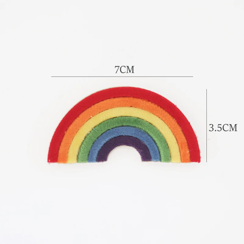 4PCS 70*35mm Four Styles Colorful Rainbow For DIY Hairpin Clothes Hat Shoes Applique Headwear Sewing Supplies Decor Accessories