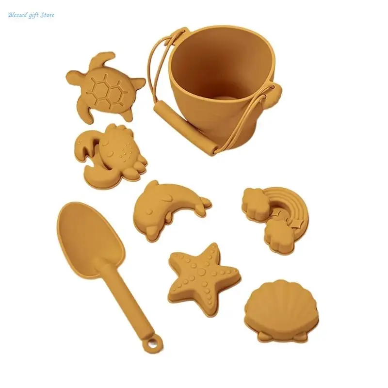 Moule à sable créatif pour enfants, 8 pièces, d'outils bord mer d'été, jouet jeu sable en plein air, cadeau