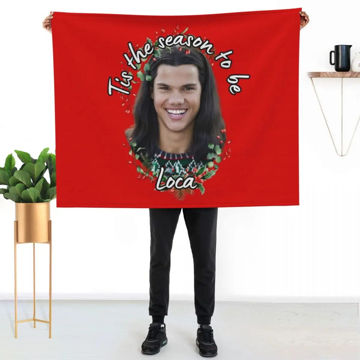 Twilight Meme - Tis The Season To be Loca Seasonal Jacob Throw Blanket For Decorative Sofa Summer Beddings Warm Thermal Blankets