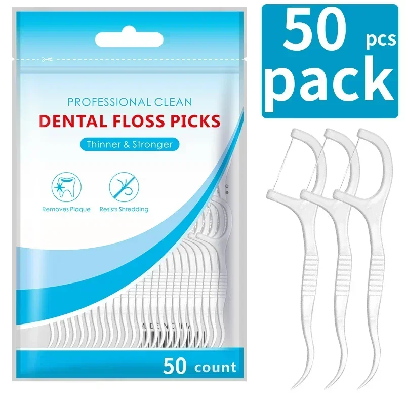 2026 New Ultra Fine Toothpicks Disposable Portable Oral Care Deep Cleaning Floss Picks 50/150/300/600Pcs for Home