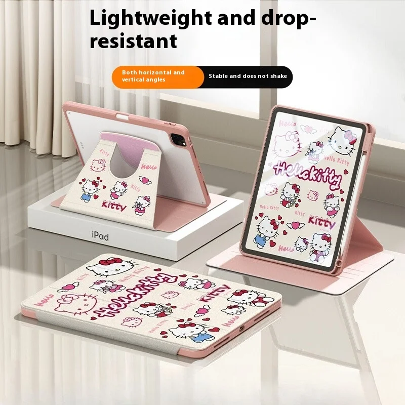 

Hello Kitty For iPad Case ipad 8/9/10/11 10.2in A16 11in Protective case Air 3 4 5 10.9in M2 M3 Pro 4 5 6 12.9in M4 Tablet Cover