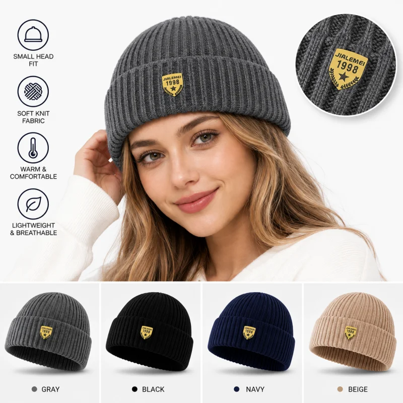 Beanie Cuffed Knit - Bonnet d'hiver pour hommes et femmes,